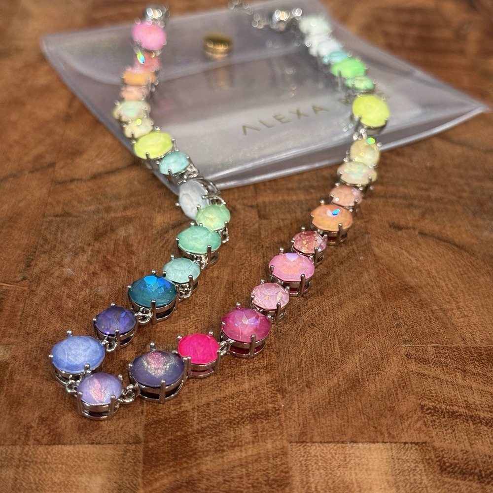 Alexa Rae 18K Gold Plated Silver Rhodium Colorful NEW  Avalyn Necklace 16"+3"